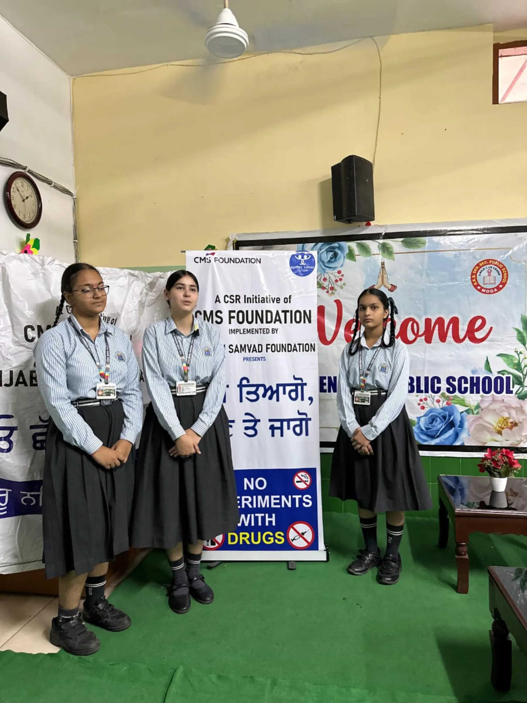 Students attending a substance-abuse awareness programme