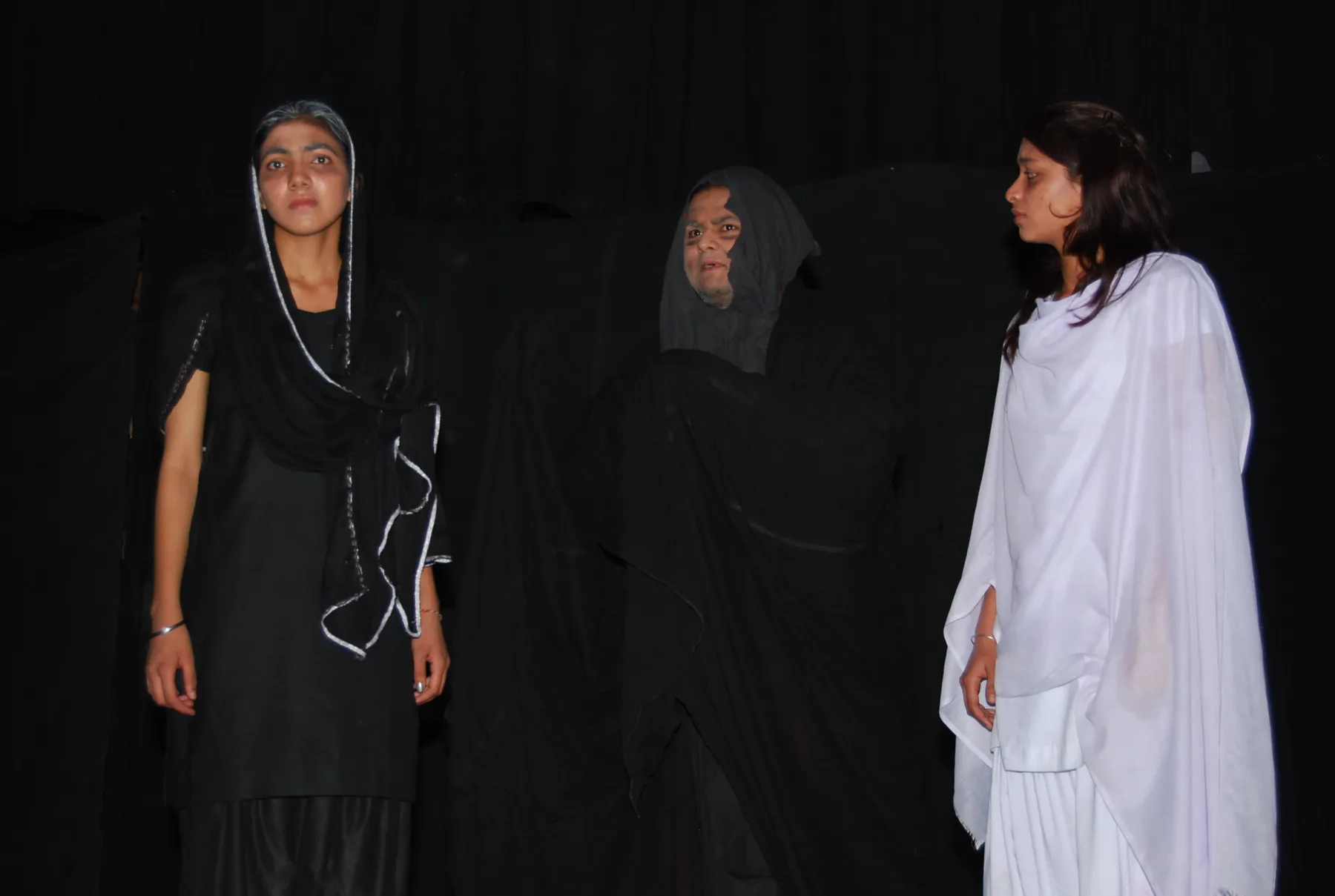 A scene from the social-awareness play Khooh Bolda Hai