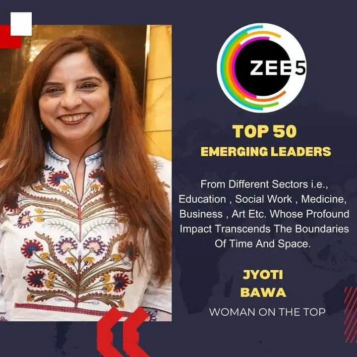 ZEE5 Top 50 Emerging Leaders recognition featuring Jyoti Bawa
