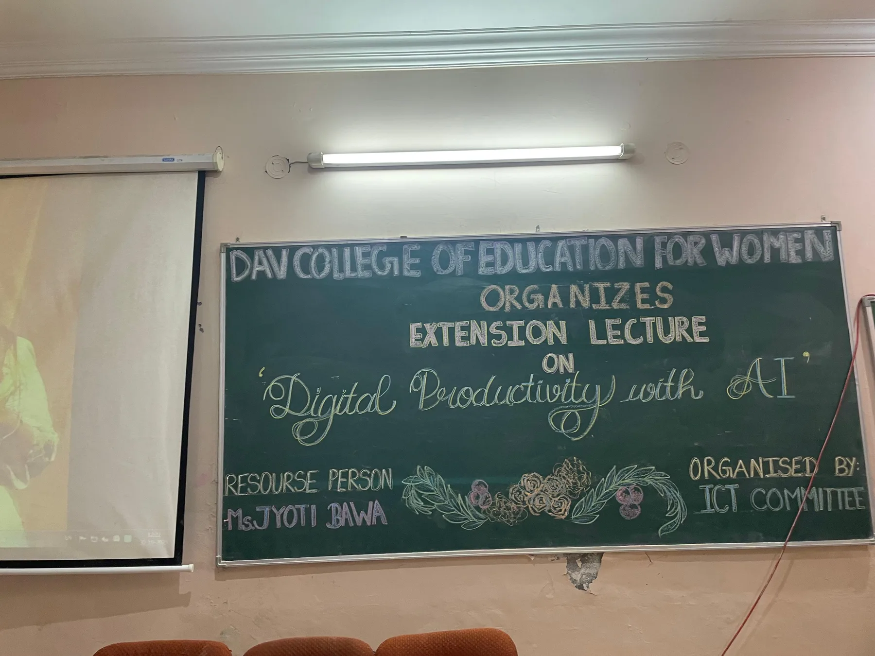 Digital productivity session at DAV College of Education for Women